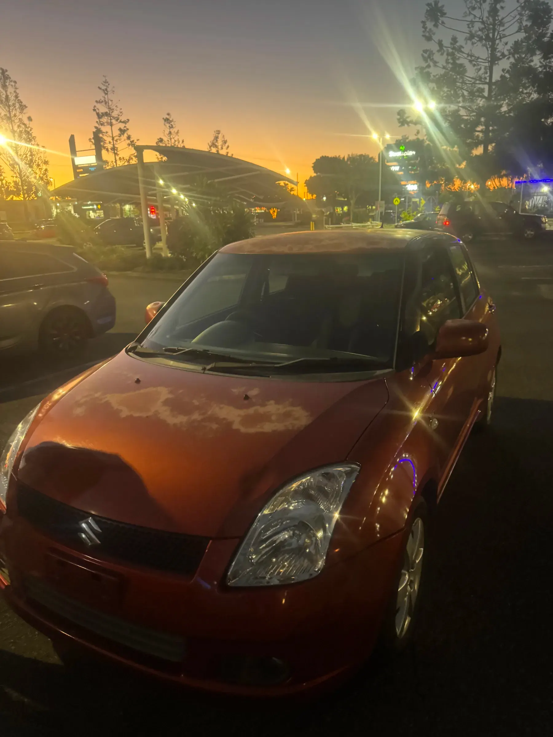 Hatchback collected for cash at dusk
